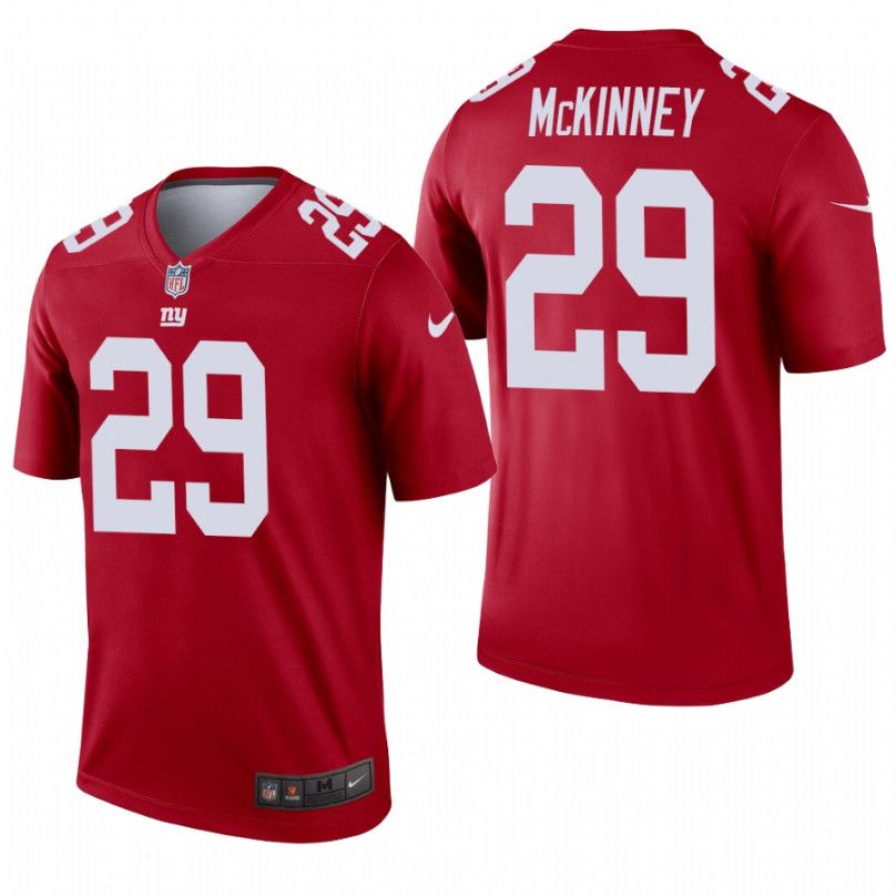 Men New York Giants #29 Xavier McKinney Nike Red Inverted Legend NFL Jersey